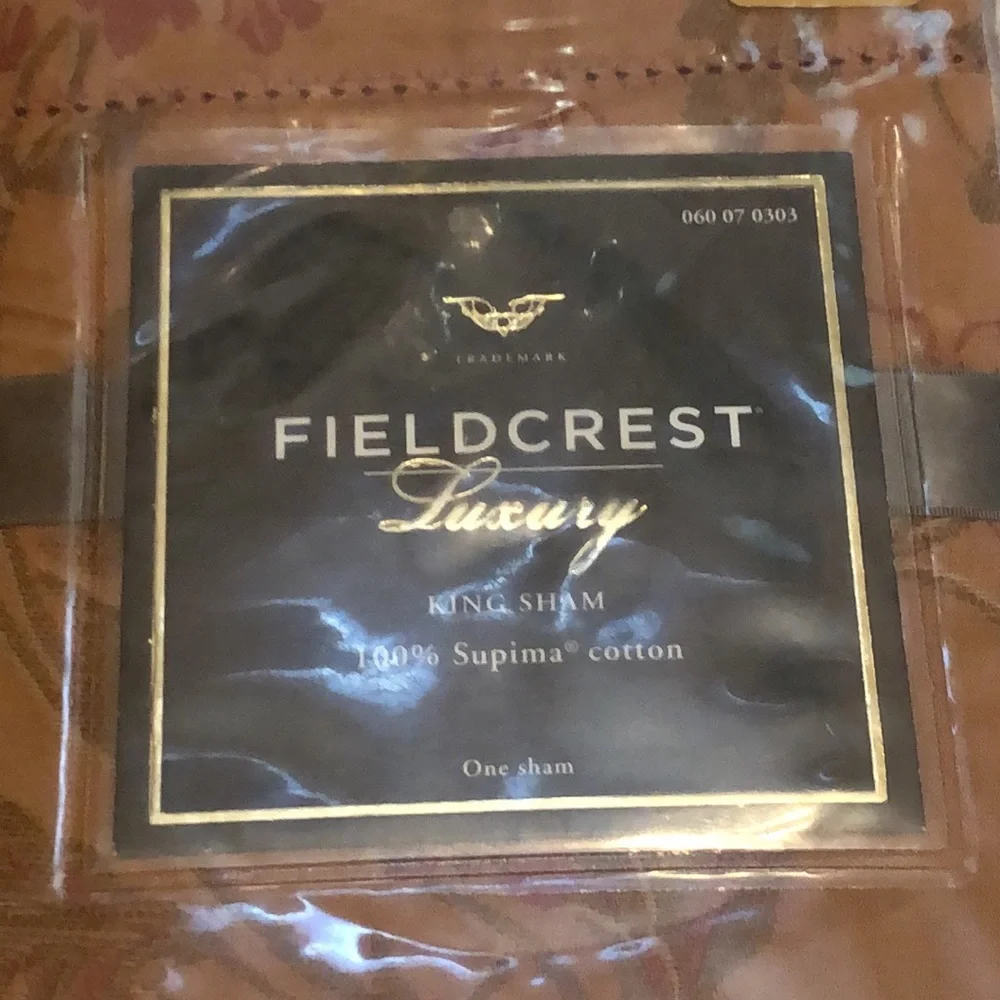FIELDCREST Luxury King Sham 100% Supima Cotton 400 TC 060 07 0303 Salmon